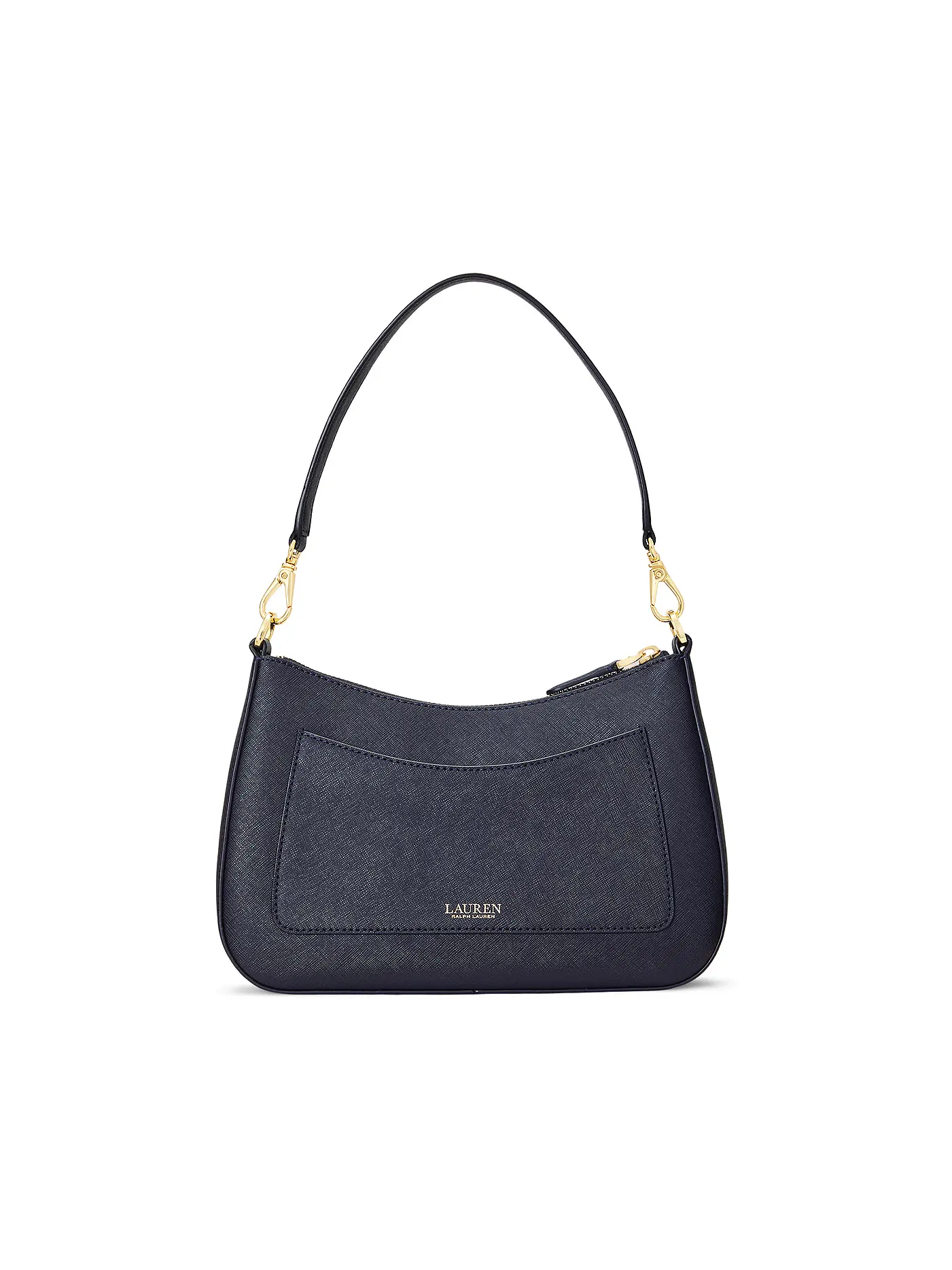 LAUREN RALPH LAUREN | Ledertasche - Henkeltasche DANNI 26 Medium | dunkelblau